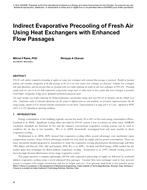 Indirect Evaporative Precooling of Fresh Air Using Heat Exchangers with Enhanced Flow Passages