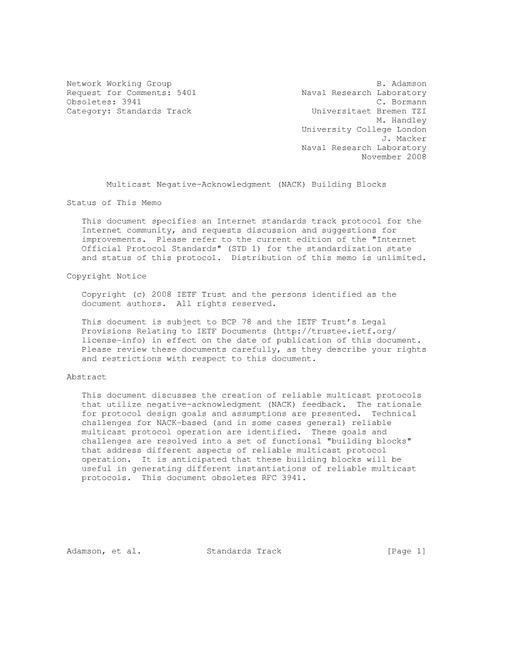 IETF RFC 5401