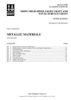 DNV DNV-RU-SHIPS/HSLC PART 2 CHAPTER 2