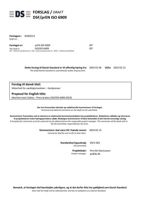 DANSK DSF/PREN ISO 6909