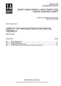 DNV DNV-RU-SHIPS/HSLC PART 6 CHAPTER 17