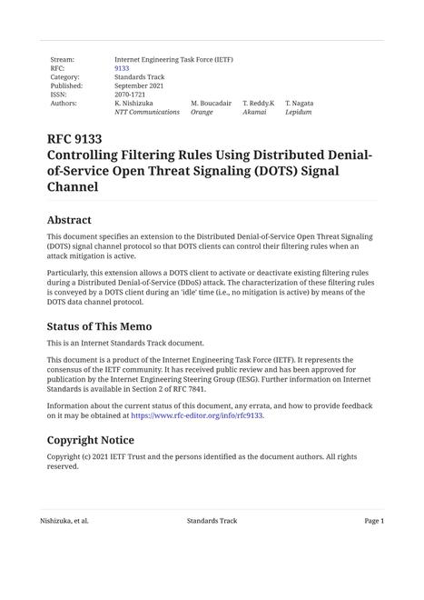IETF RFC 9133
