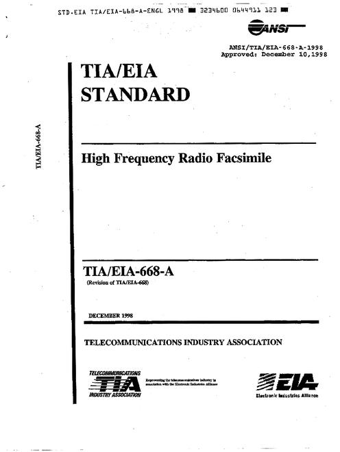 TIA ANSI/TIA/EIA-668-A