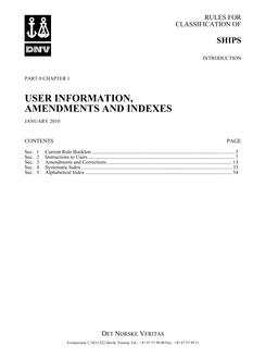 DNV DNV-RU-SHIPS PART 0 CHAPTER 1