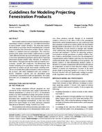 SF-98-03-4 -- Guidelines for Modeling Projecting Fenestration Products
