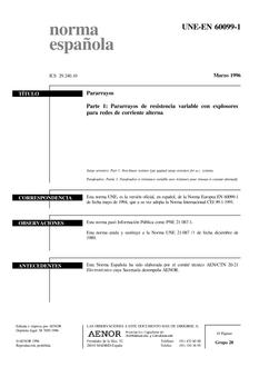 AENOR UNE-EN 60099-1