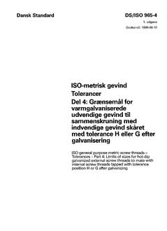 DANSK DS/ISO 965-4