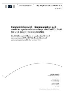 DANSK DS/ISO/IEEE 11073-20702