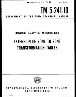 ARMY ARMY TM 5-241-10