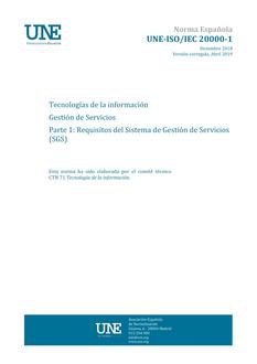 AENOR UNE-ISO/IEC 20000-1