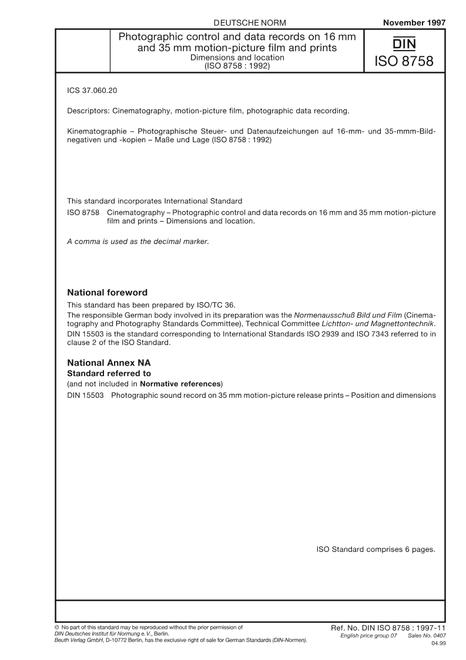 DIN ISO 8758
