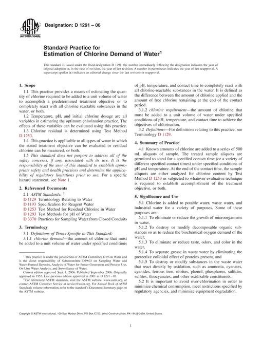 ASTM D1291-06