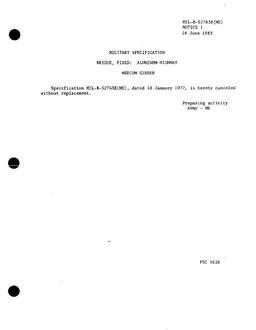 ARMY MIL-B-52763B CANC NOTICE 1