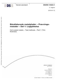 DANSK DS/EN 13523-1
