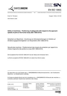 SNV SN EN ISO 13855
