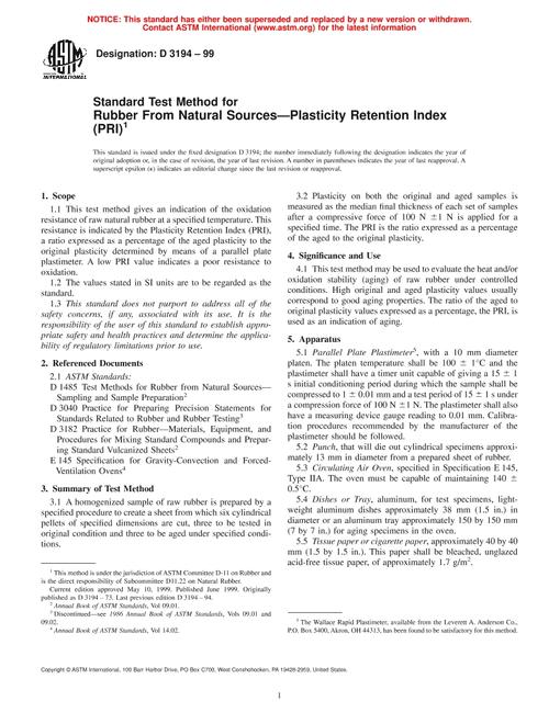 ASTM D3194-99