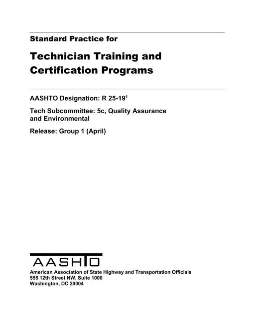 AASHTO R 25-19