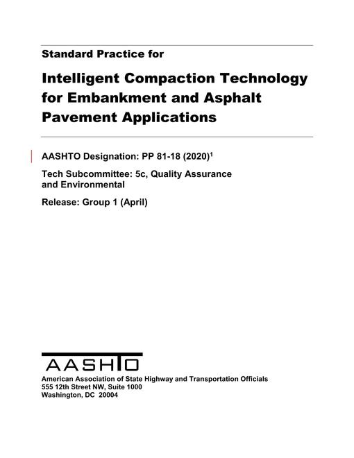 AASHTO PP 81-18 (2020)