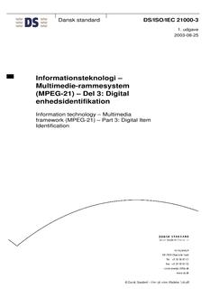 DANSK DS/ISO/IEC 21000-3