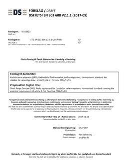 DANSK DSF/ETSI EN 302 608 V2.1.1 (2017-09)