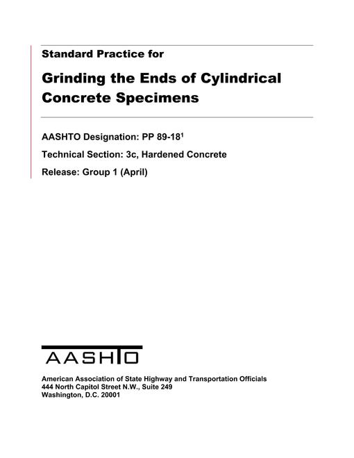 AASHTO PP 89-18