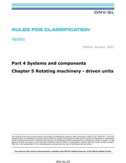 DNV DNVGL-RU-YACHT-PART 4 CHAPTER 5