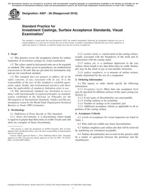 ASTM A997-08(2018)