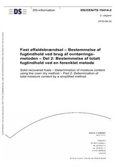 DANSK DS/CEN/TS 15414-2