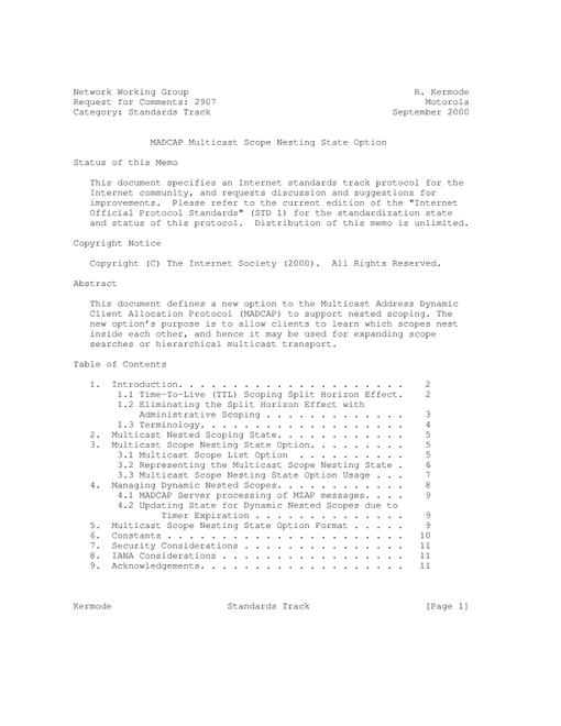 IETF RFC 2907