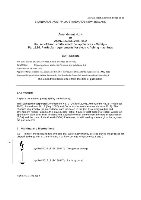 AS/NZS 60335.2.86:2002 AMDT 4