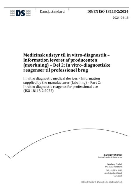 DANSK DS/EN ISO 18113-2