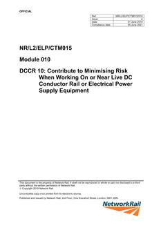 NR NR/L2/ELP/CTM015/010 ISSUE 2