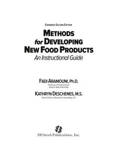 Methods for Developing New Food Products, Expanded