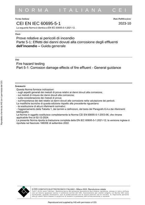 CEI EN IEC 60695-5-1
