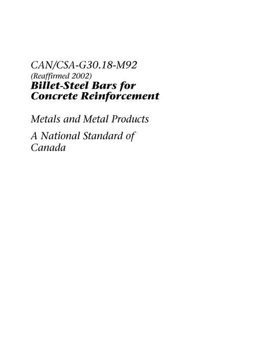 CAN/CSA G30.18-M92 (R2002)