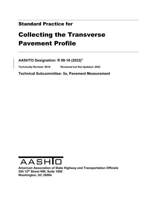 AASHTO R 88-18 (2022)