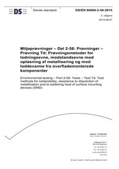 DANSK DS/EN 60068-2-58
