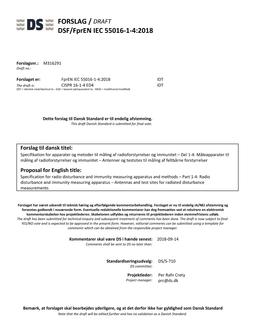 DANSK DSF/FPREN IEC 55016-1-4