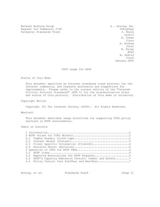 IETF RFC 2749
