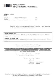 DANSK DSF/PRHD 60364-7-710/PRAA