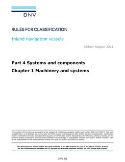 DNV DNV-RU-INV PART 4 CHAPTER 1