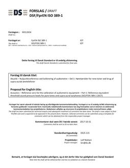 DANSK DSF/FPREN ISO 389-1