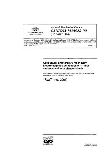 CAN/CSA M14982-00 (R2005)