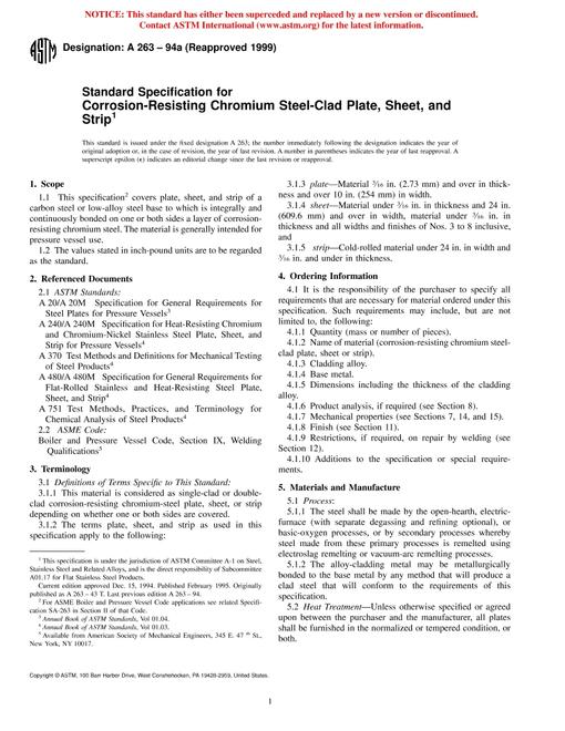 ASTM A263-94a(1999)