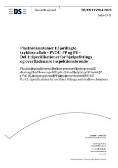 DANSK DS/EN 13598-1