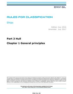 DNV DNVGL-RU-SHIPS PART 3 CHAPTER 1