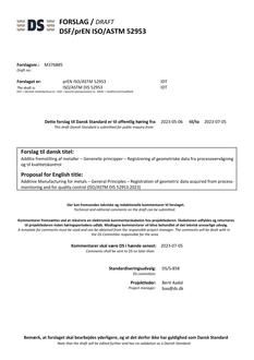 DANSK DSF/PREN ISO/ASTM 52953