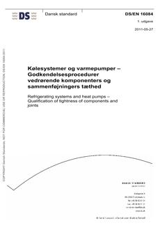 DANSK DS/EN 16084