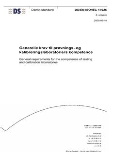 DANSK DS/EN ISO/IEC 17025