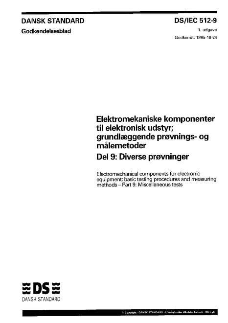 DANSK DS/IEC 512-9